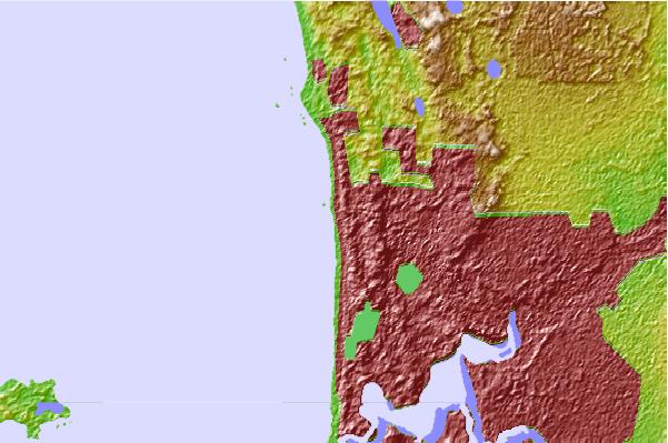 Surf spots located close to Observation City