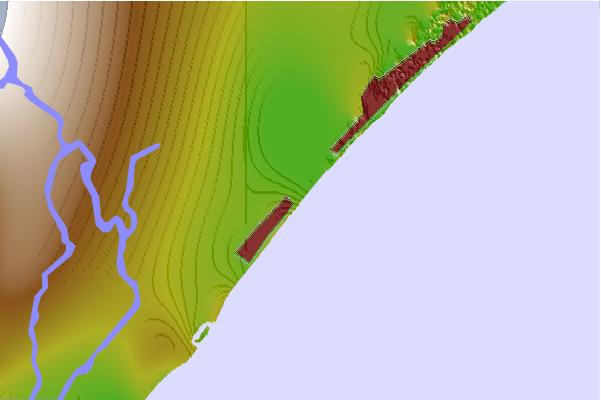 Surf spots located close to Ocean Lakes
