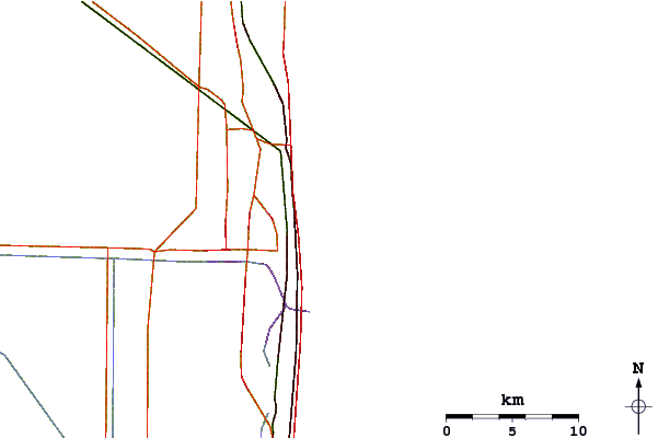 Roads and rivers around Palm Beach Jetties