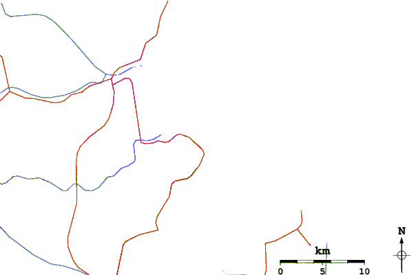 Roads and rivers around Praia de Palmas