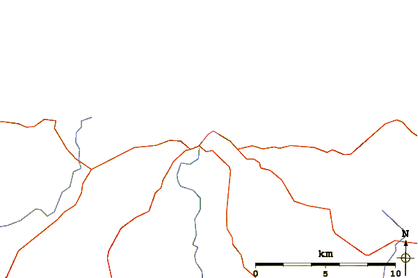 Roads and rivers around Palmer Cove