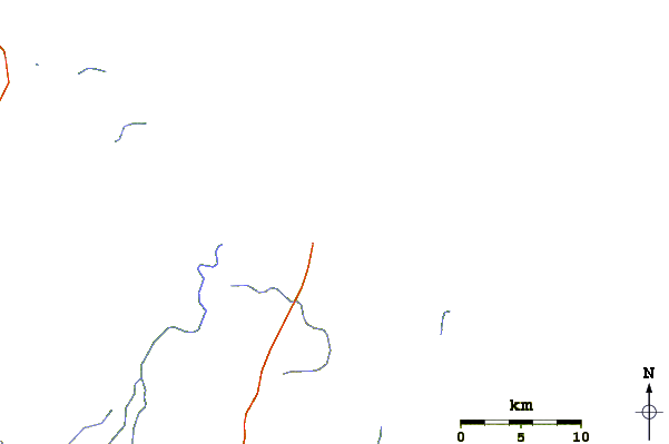 Roads and rivers around Pedra do Meio