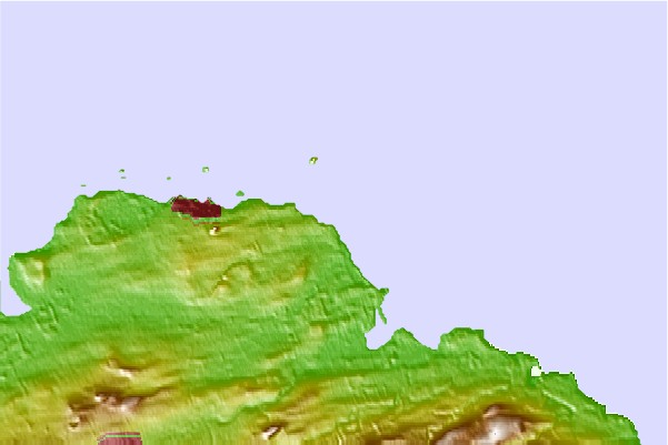 Surf spots located close to Peffer Sands