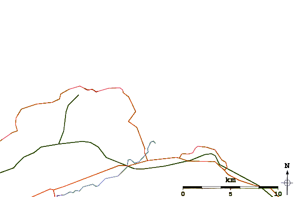 Roads and rivers around Peffer Sands