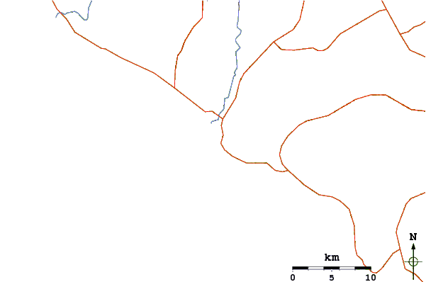 Roads and rivers around Perfect Peak (Playa Rosado)