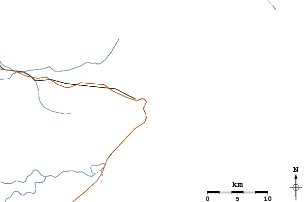 Roads and rivers around Peruibe