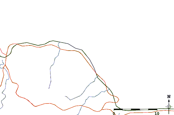 Roads and rivers around Playa da Marosa