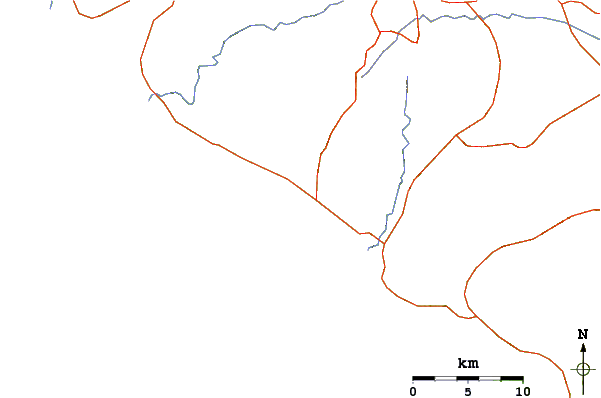 Roads and rivers around Playa Sardinas