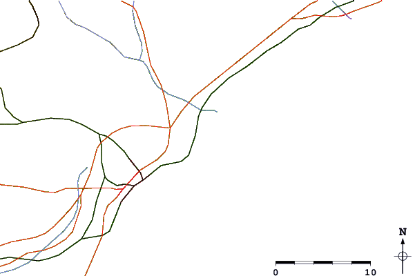 Roads and rivers around Playa de San Juan