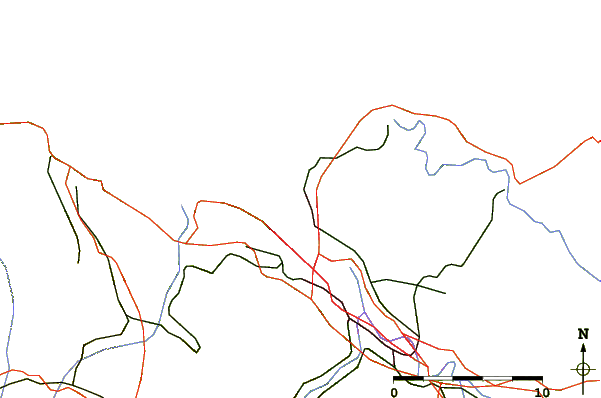 Roads and rivers around Playa de Arrigunaga