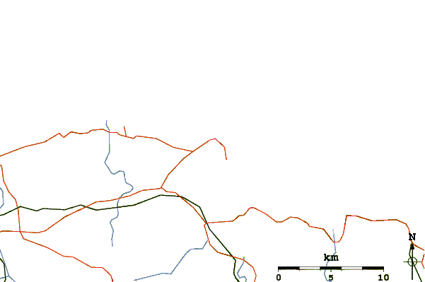 Roads and rivers around Playa de Berria