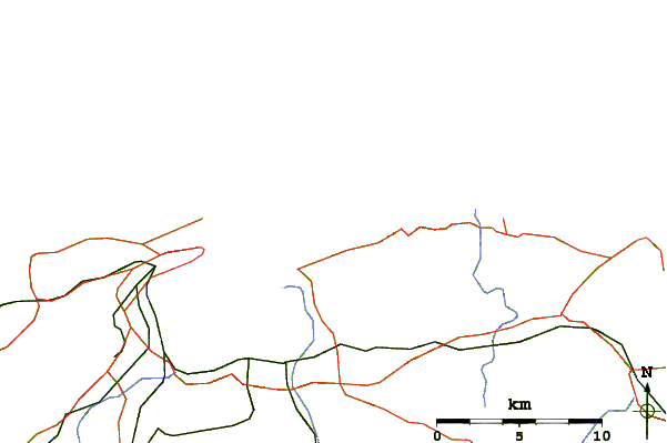 Roads and rivers around Playa de Langre