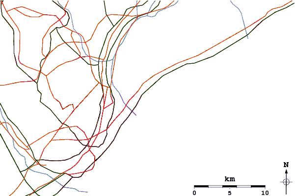 Roads and rivers around Playa de Premia