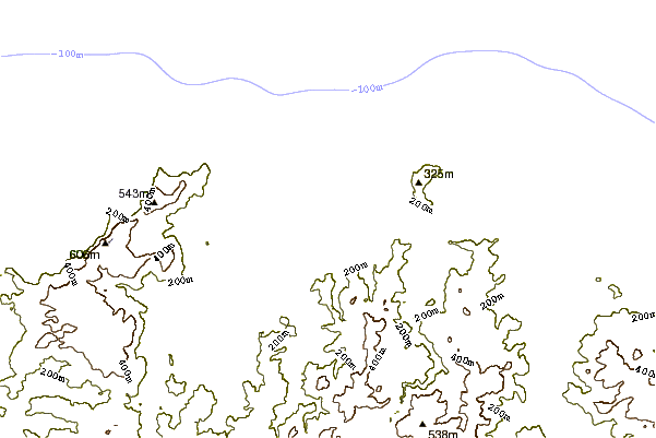 Shoreline around Playa de Sarrigal