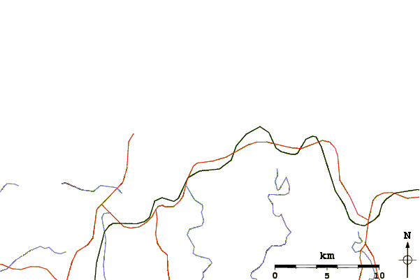Roads and rivers around Playa de Sarrigal