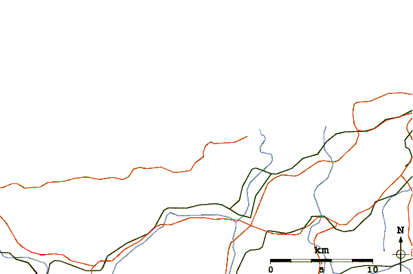 Roads and rivers around Playa de Tagle