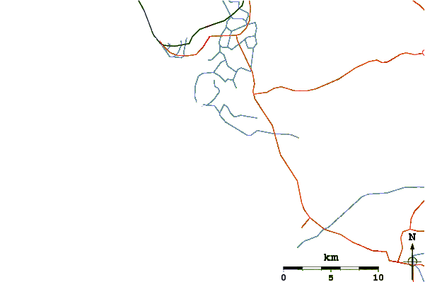 Roads and rivers around Playa de la Barrosa
