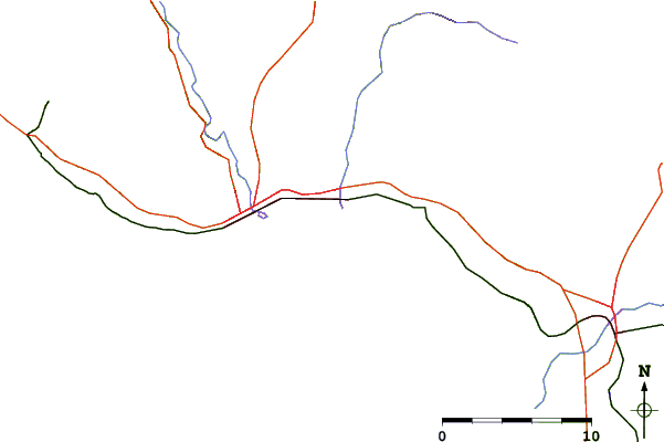 Roads and rivers around Pleasure Point-Second Peak