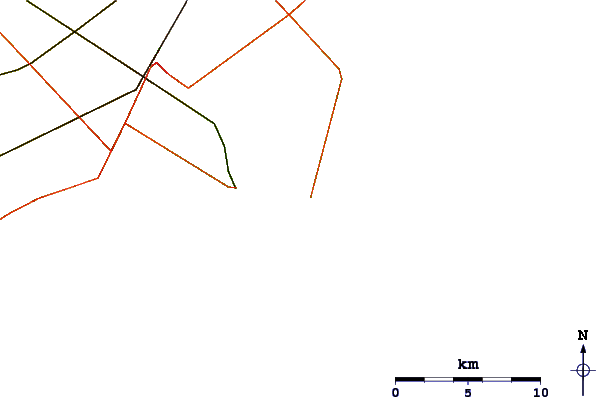 Roads and rivers around Point Aux Pins