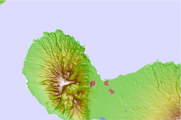 Surf spots located close to Point North