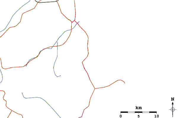 Roads and rivers around Ponta do Silencio
