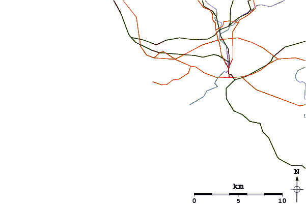 Roads and rivers around Porthcawl Point