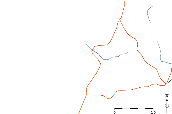 Roads and rivers around Praia do Amado