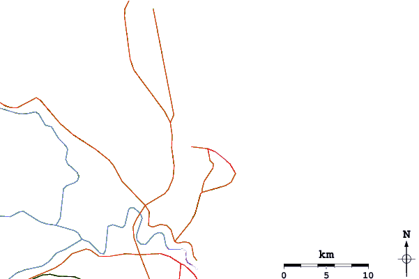 Roads and rivers around Praia do Quilombo
