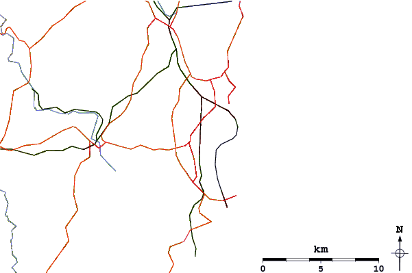 Roads and rivers around Preston Beach