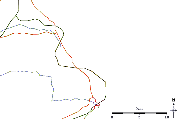 Roads and rivers around Primrose Valley