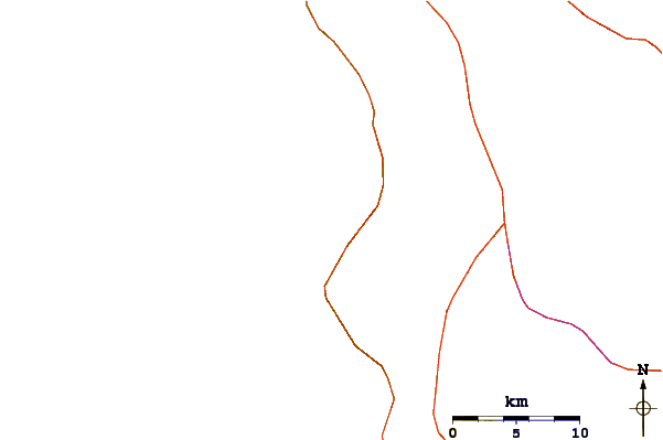 Roads and rivers around Punta Aguila