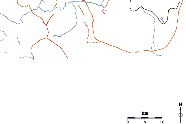 Roads and rivers around Punta Mango