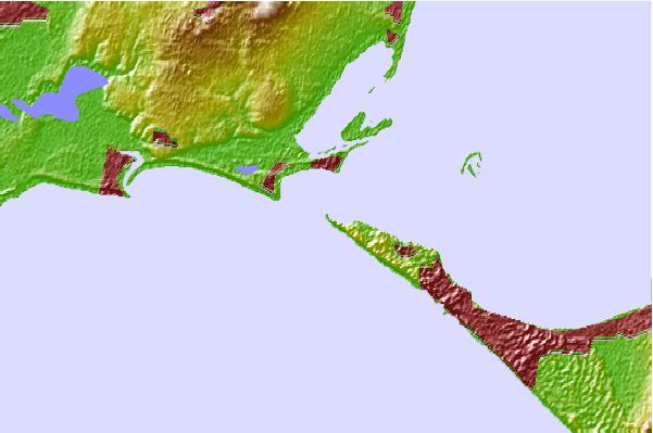 Surf spots located close to Quarantine