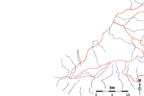 Roads and rivers around Rapid Bay