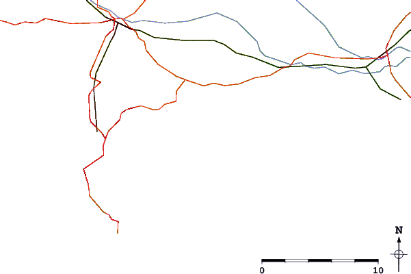 Roads and rivers around Ringstead Bay