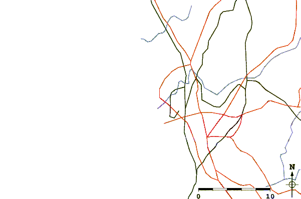 Roads and rivers around Sacor
