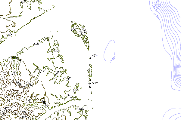Shoreline around Saji
