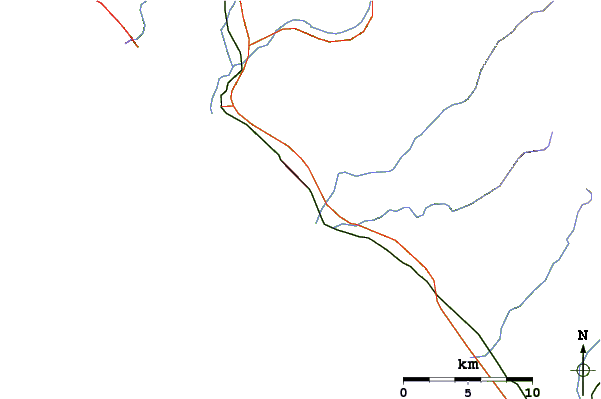 Roads and rivers around San Clemente State Park