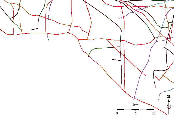 Roads and rivers around San Gabriel Rivermouth