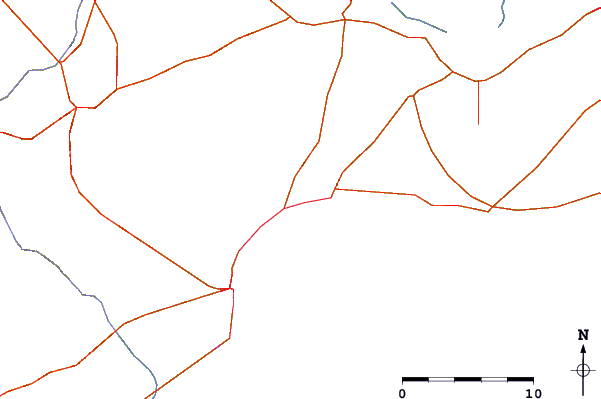 Roads and rivers around Queen Victoria Beach