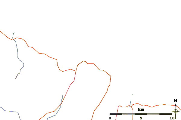 Roads and rivers around Sango Bay