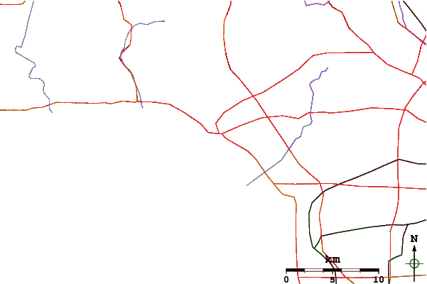 Roads and rivers around Santa Monica Samo 20