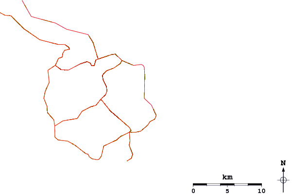 Roads and rivers around Sarti Beach