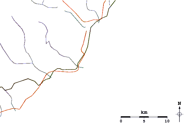 Roads and rivers around Scotts Bay