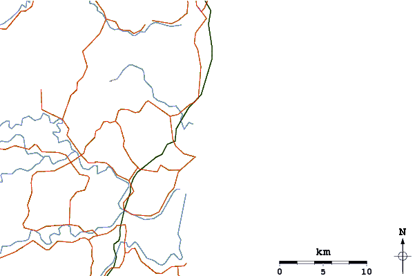 Roads and rivers around Scotts Head