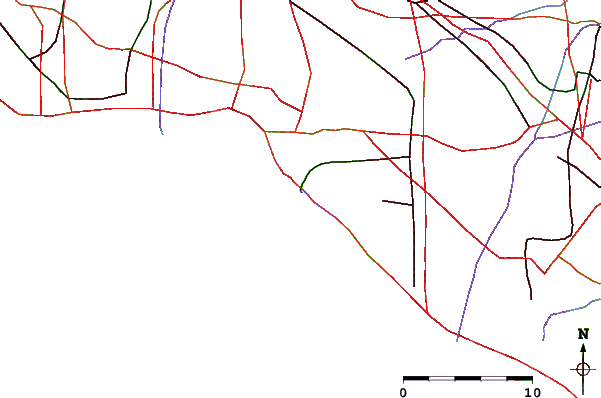 Roads and rivers around 7th Street