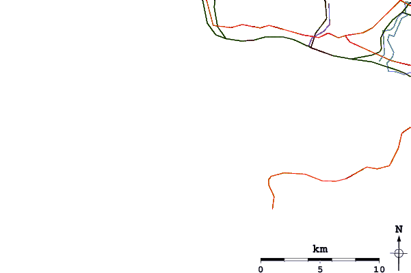 Roads and rivers around Sheeps Jaw