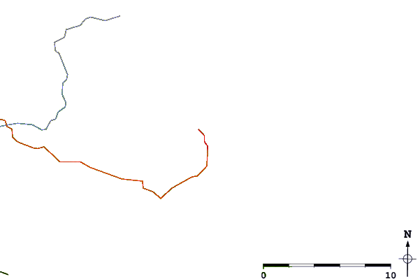 Roads and rivers around Skerrys