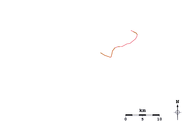 Roads and rivers around Sliding Rock