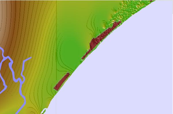 Surf spots located close to Springmaid Pier